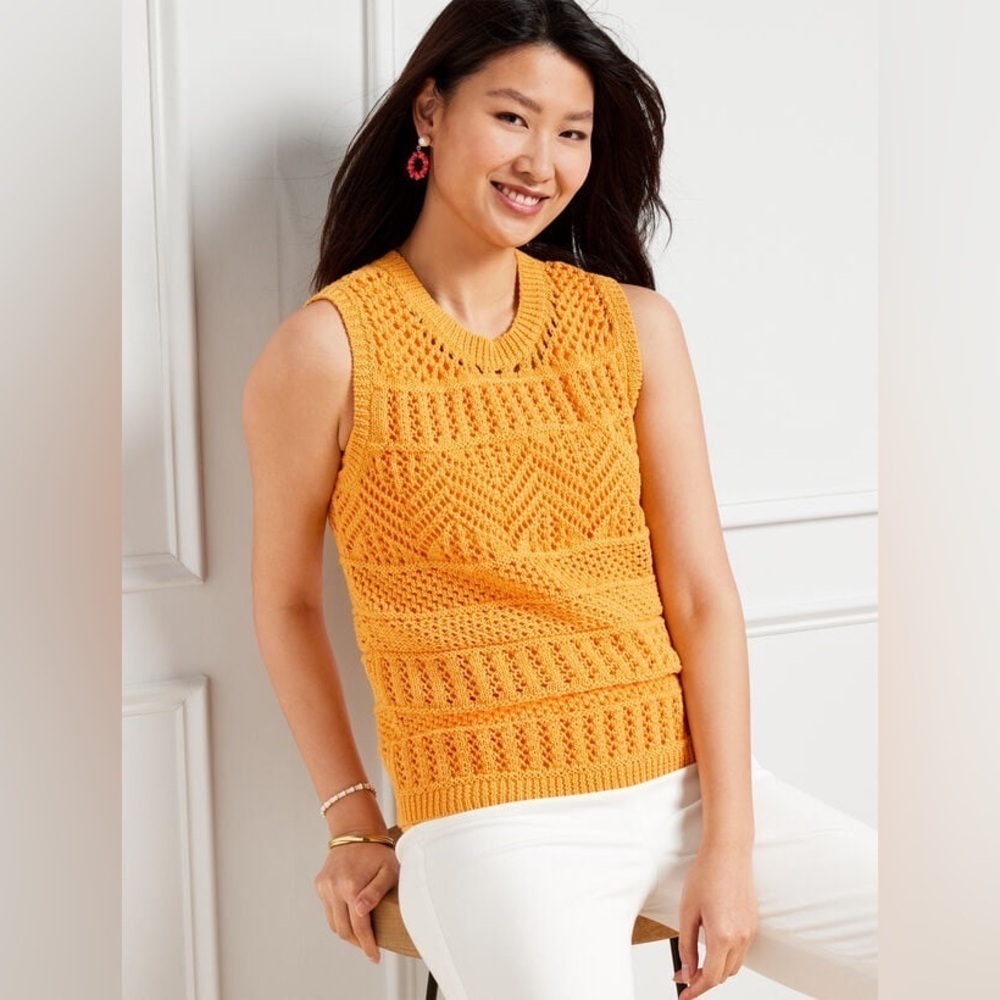 Talbots Open Stitch Tank